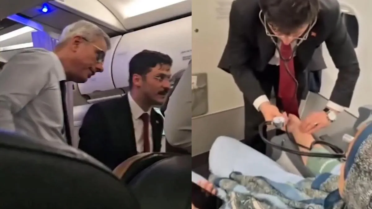 Bakan Memişoğlu Uçakta Rahatsızlanan Yolcuya Yardım Etti