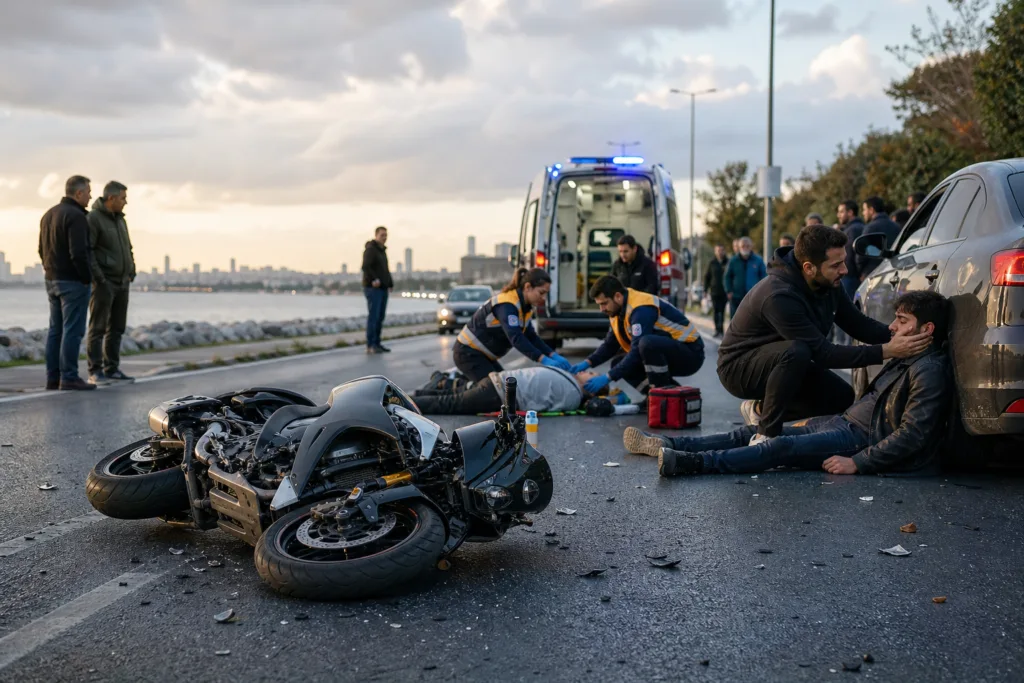 Bakırköy’de Peş Peşe Motosiklet Kazaları: 3 Yaralı