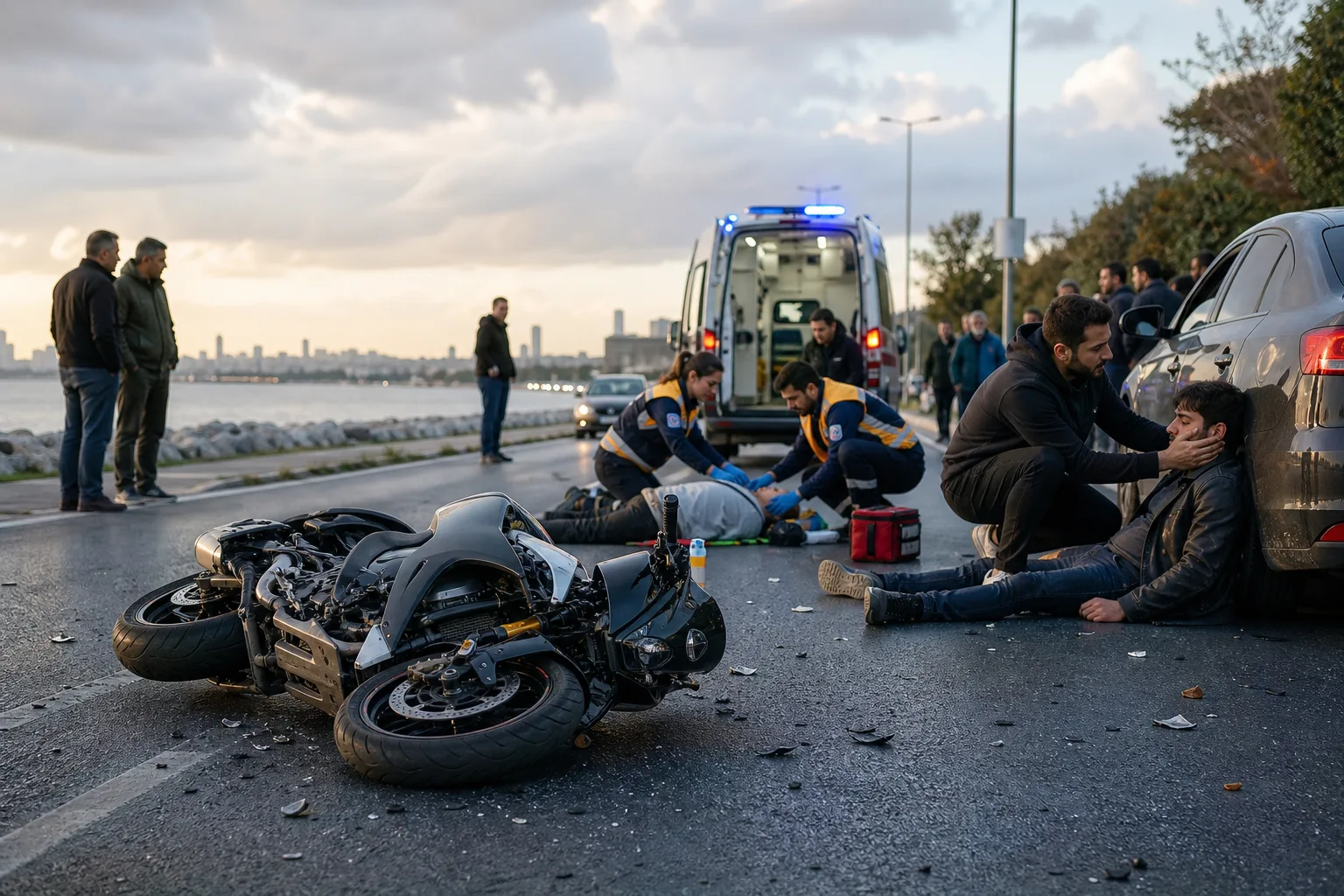 Bakırköy’de Peş Peşe Motosiklet Kazaları: 3 Yaralı