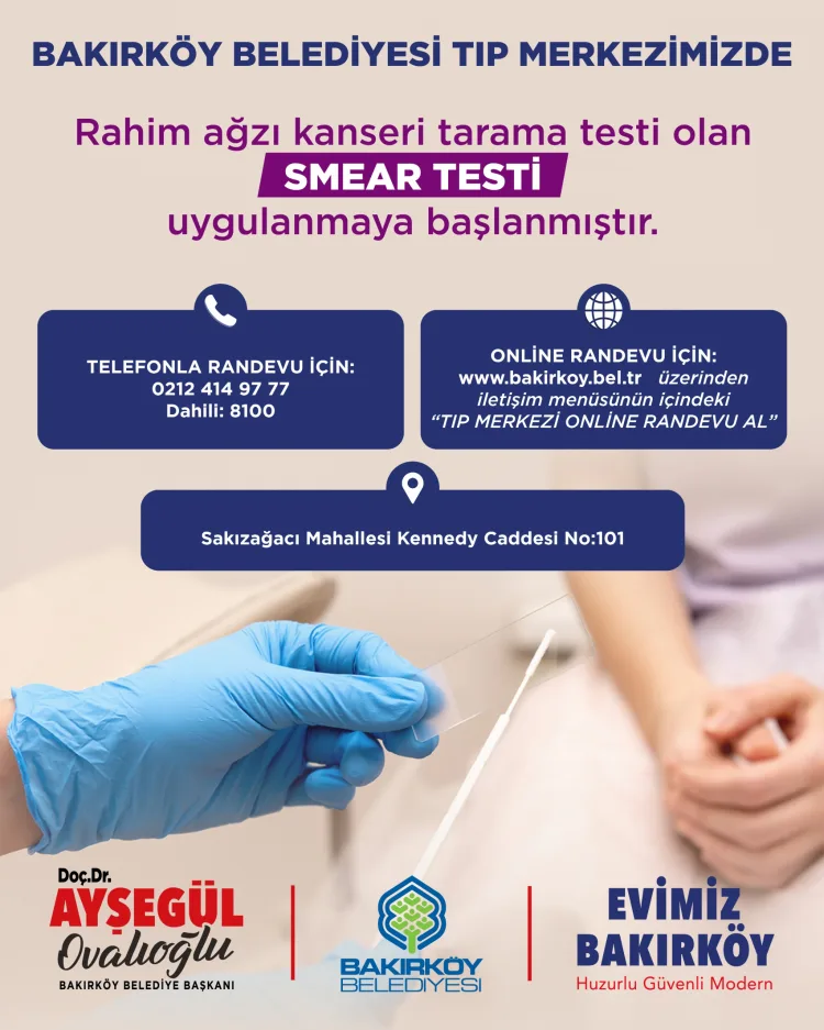 Bakırköy’de Ücretsiz Smear Testi Hizmeti Başladı!