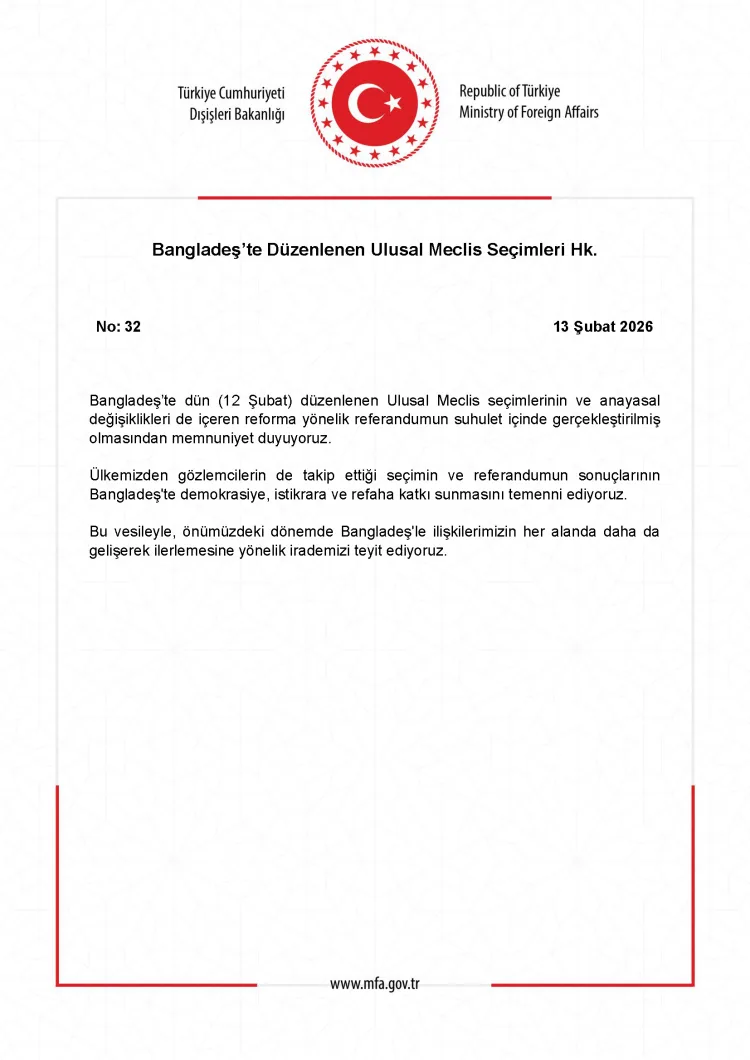 Bangladeş Seçimlerine Türkiye’den Gözlemci Desteği