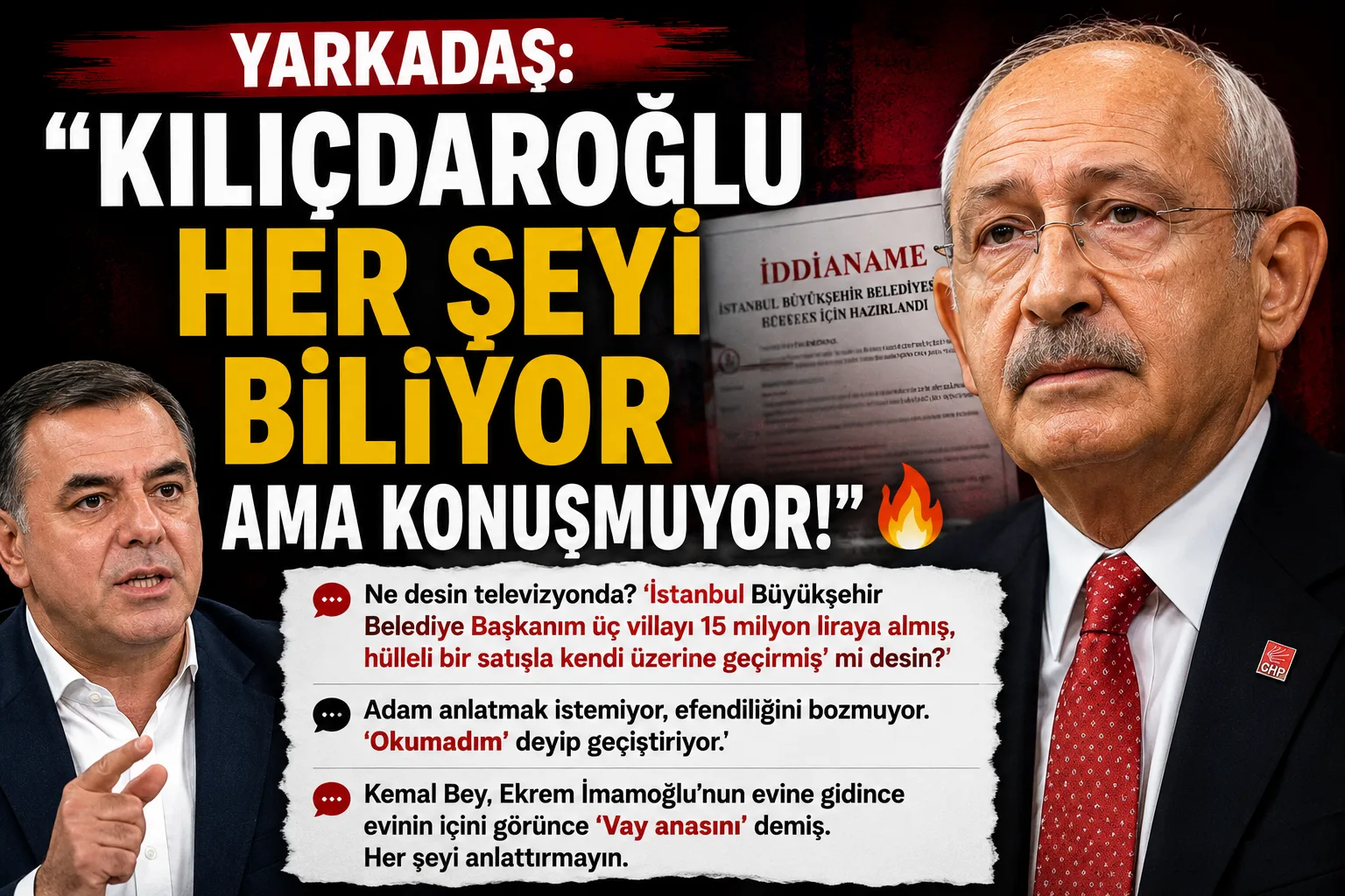 Barış Yarkadaş: “Kılıçdaroğlu Partiye Zarar Vermemek İçin Susuyor!”