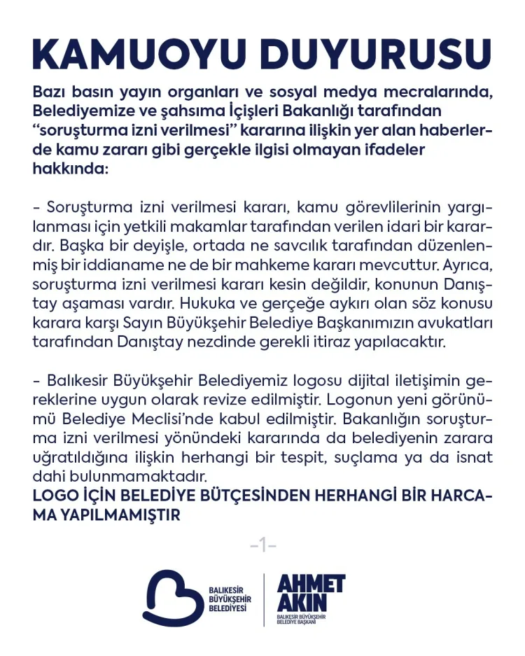 Başkan Akın’dan Logo Vurgunu İddialarına Yanıt!