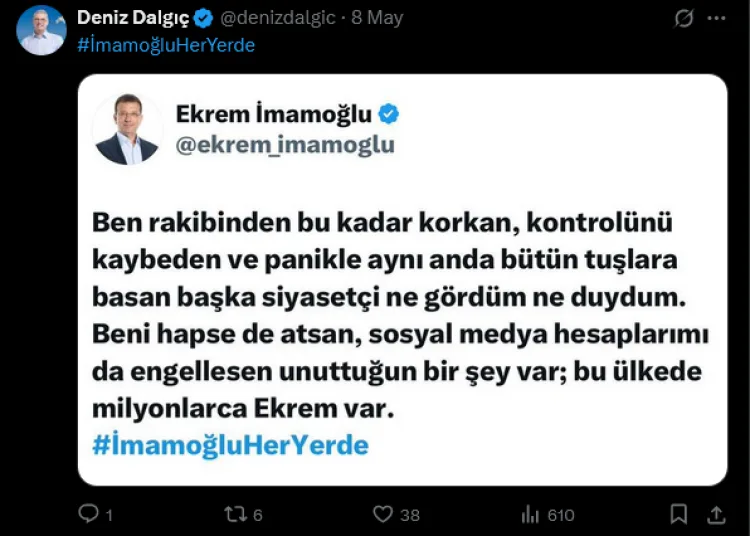 Başkan Dalgıç: İmamoğlu’na Ses Oluyoruz!