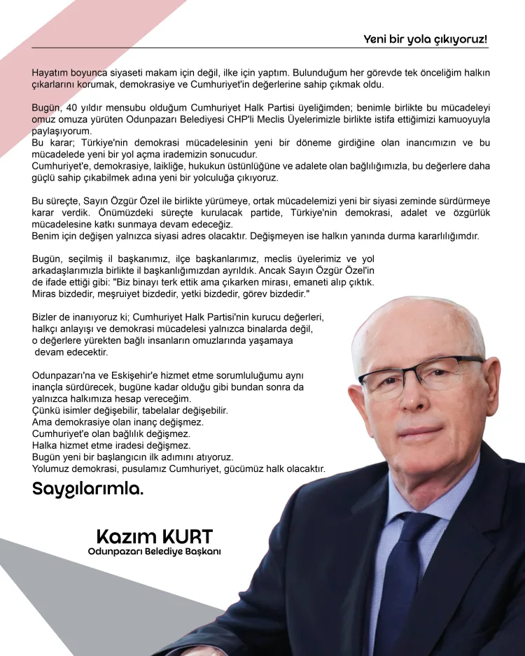 Başkan Kurt, 40 Yıllık Üyelikten İstifa Etti!