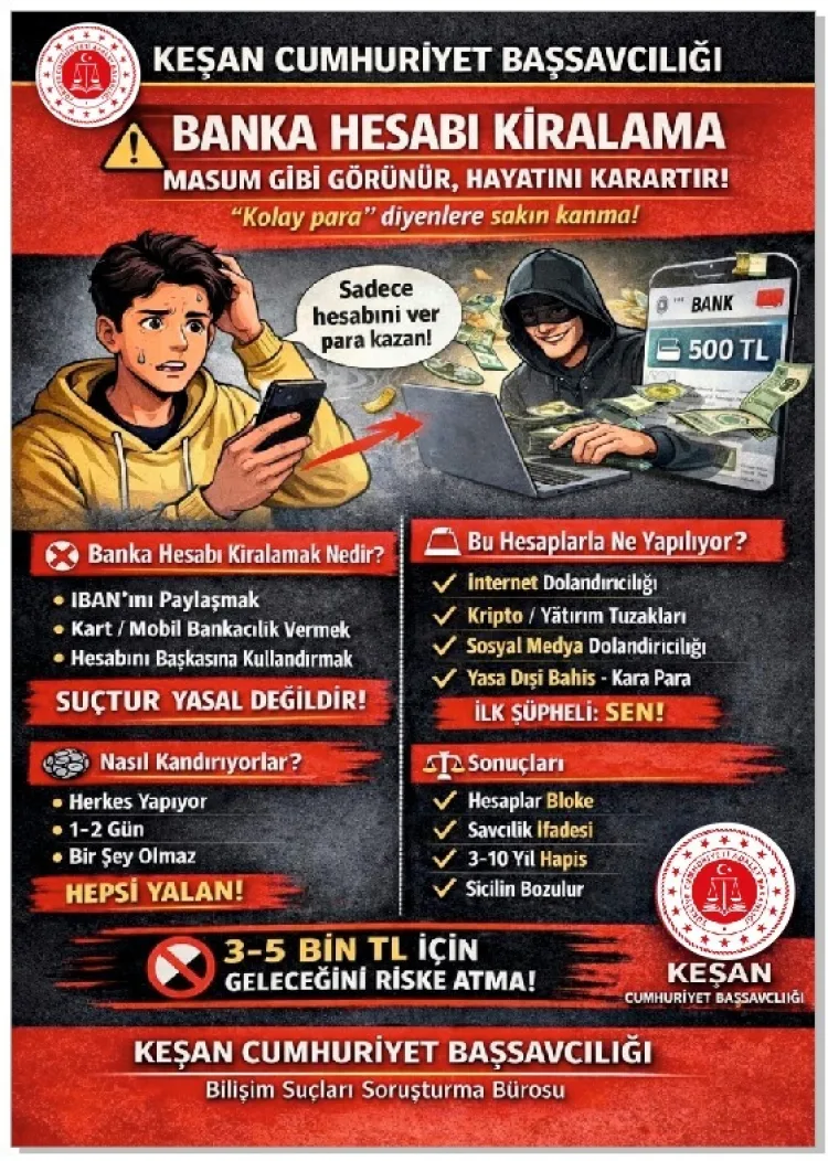 Başsavcı’dan Dolandırıcılık Uyarısı: Hesaplarınızı Koruyun!