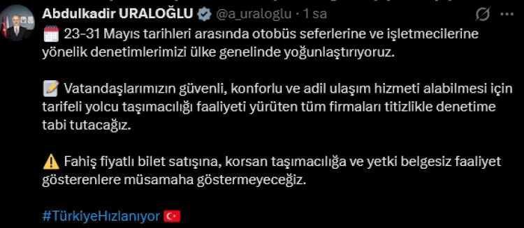 Bayram Öncesi Otobüs Denetimleri Sıkılaşıyor!