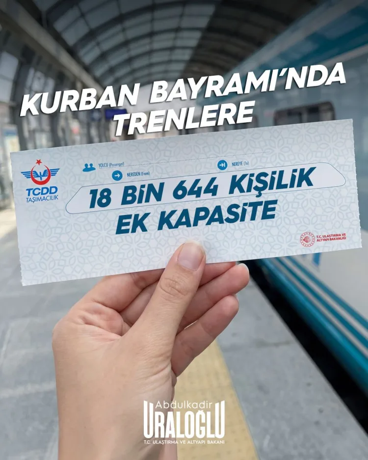 Bayramda Tren Seferlerine 18 Bin Ek Koltuk!