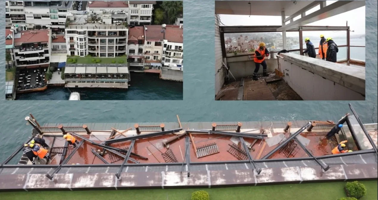 Bebek Otel’deki Kaçak Eklentilere Yıkım Operasyonu
