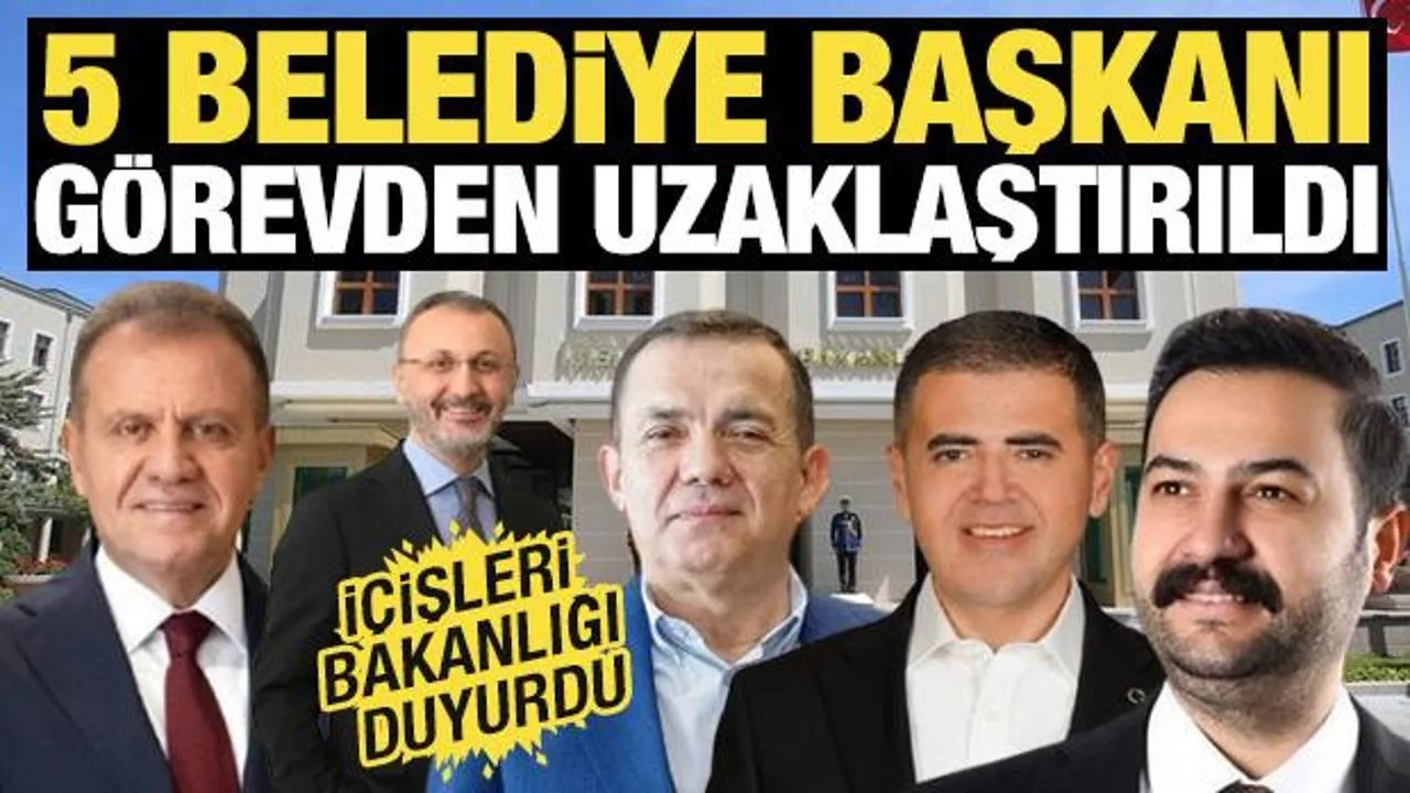 Belediye Başkanları Görevden Alındı! Suçlamalar Ağır!