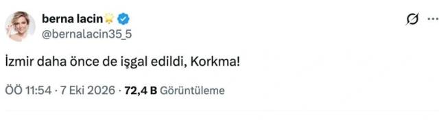 Berna Laçin’in İzmir Paylaşımı Üzerine Soruşturma Başlatıldı