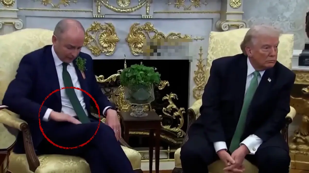 Yer: Beyaz Saray... İrlanda Başbakanı Martin, Trump ile görüşürken öyle bir hareket yaptı ki... 2