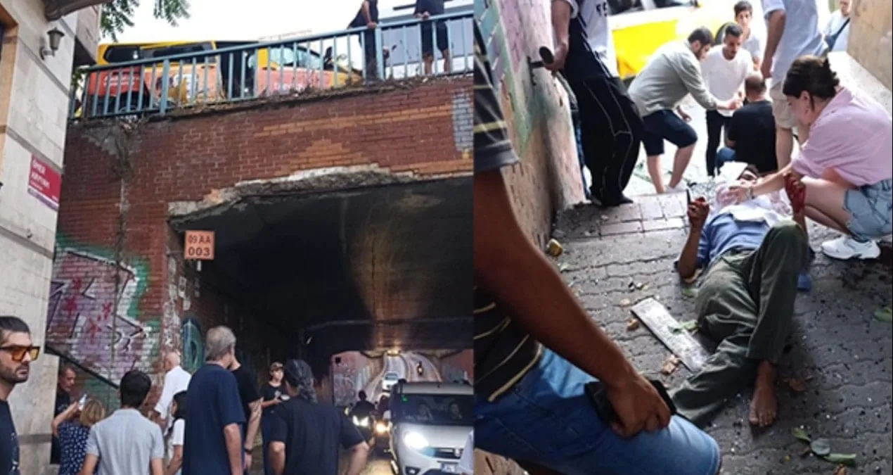 Beyoğlu’nda Korkunç Kaza: Yaya Köprüden Düştü!