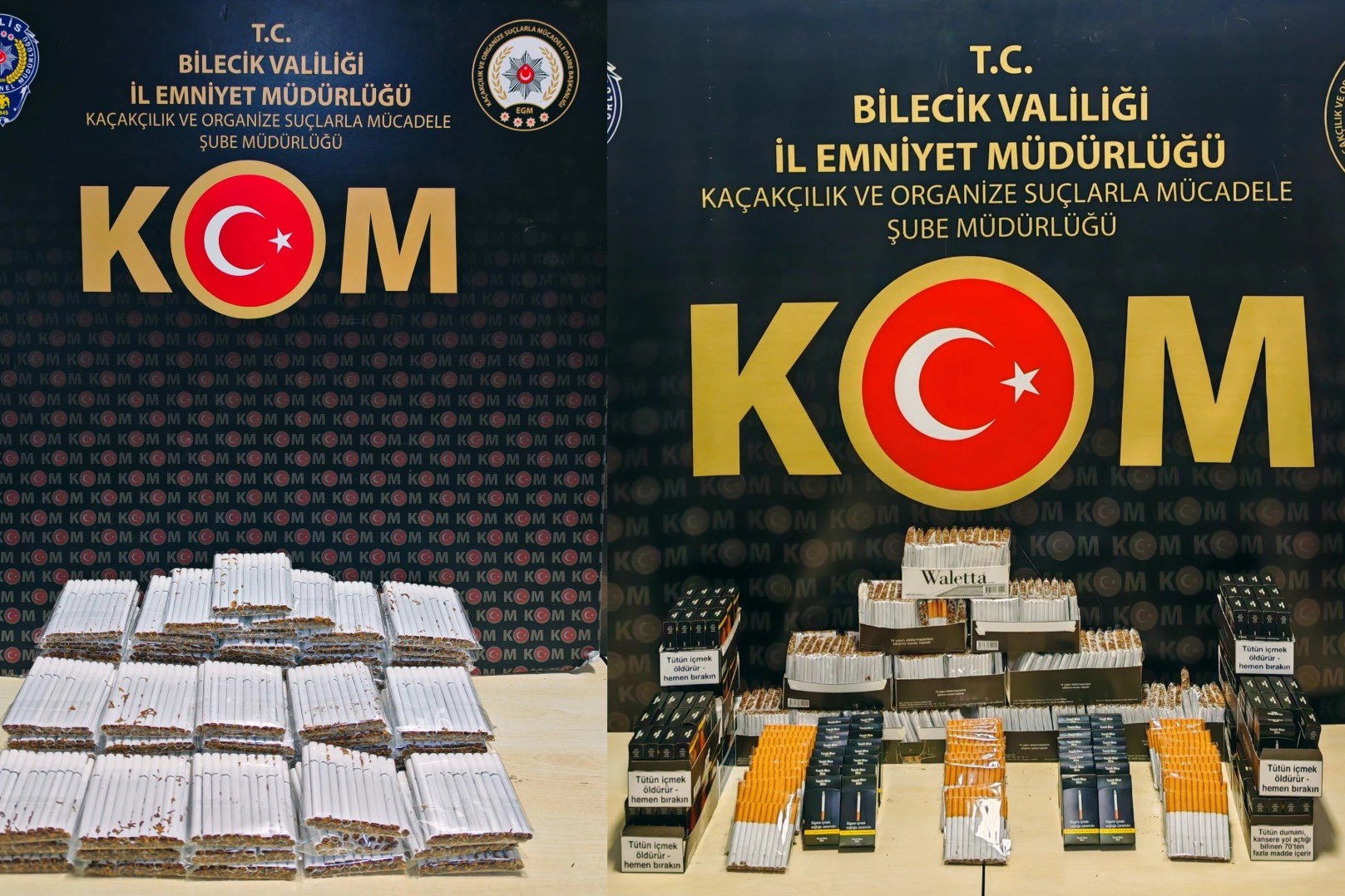 Bilecik’te 8 Bin Kaçak Makaron Ele Geçirildi!