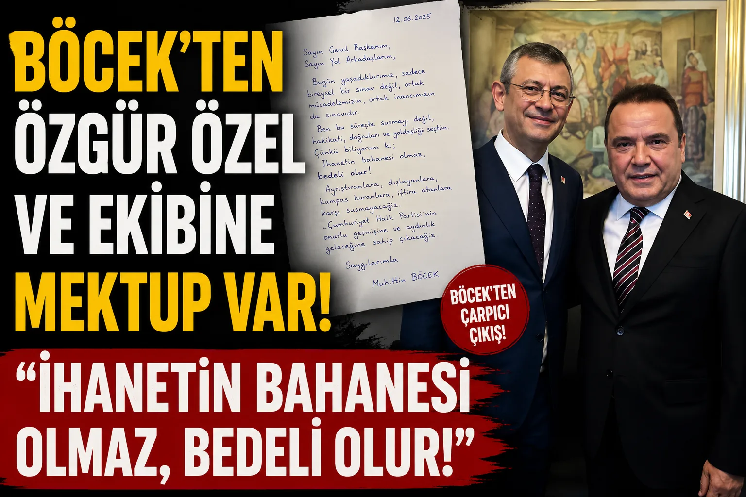 Böcek’ten Cezaevinden Dikkat Çeken Mektup: “İhanetin Bahanesi Olmaz, Bedeli Olur!”