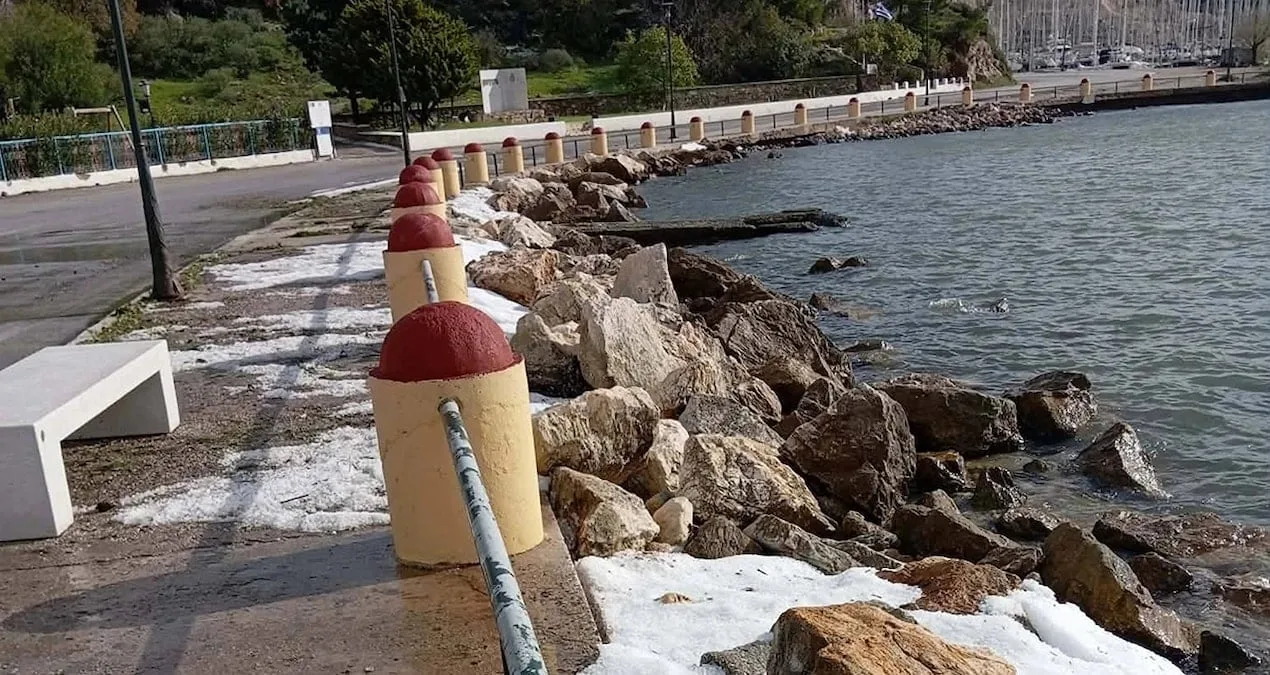 Bodrum’un Komşusu Leros’ta 70 Yıldır Görülmeyen Kar