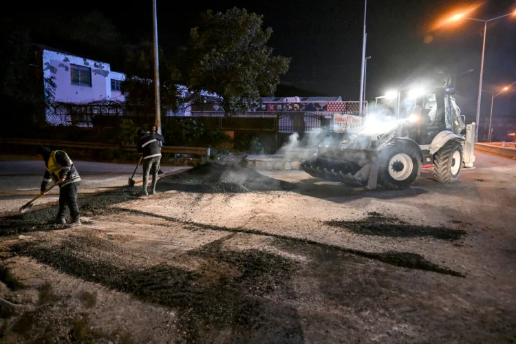 Bornova’da Gece Asfalt Çalışmaları Başladı!