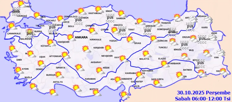 Bugün Parçalı Bulutlu, Doğu’da Yağış Bekleniyor