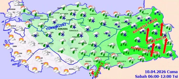 Bugün Yağış ve Soğuk Hava Uyarısı!