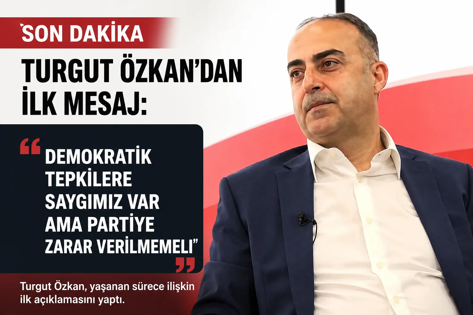 Bursa CHP İl Başkanı Turgut Özkan’dan İlk Mesaj: “Demokratik Tepkilere Saygımız Var Ama Partiye Zarar Verilmemeli”