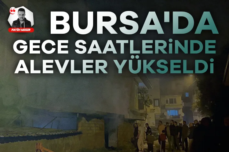 Bursa’da gece yangın: Traktör yandı, hasar büyük!