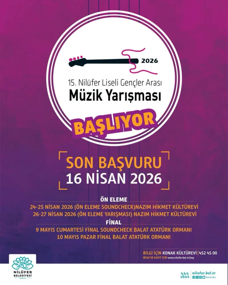 Bursa’da Gençler için Müzik Yarışması Başladı!