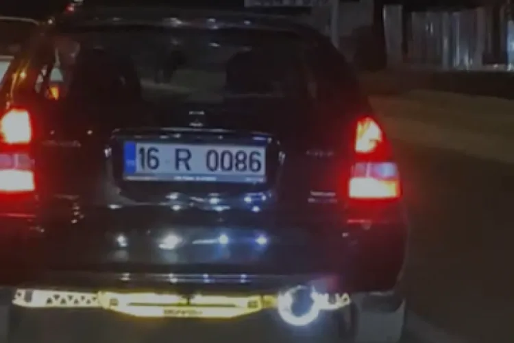 Bursa’da Gürültülü Araç Trafikte Tehlike Yarattı!