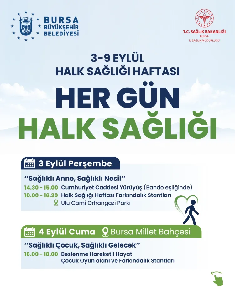 Bursa’da Halk Sağlığı Haftası Etkinlikleri Başlıyor!