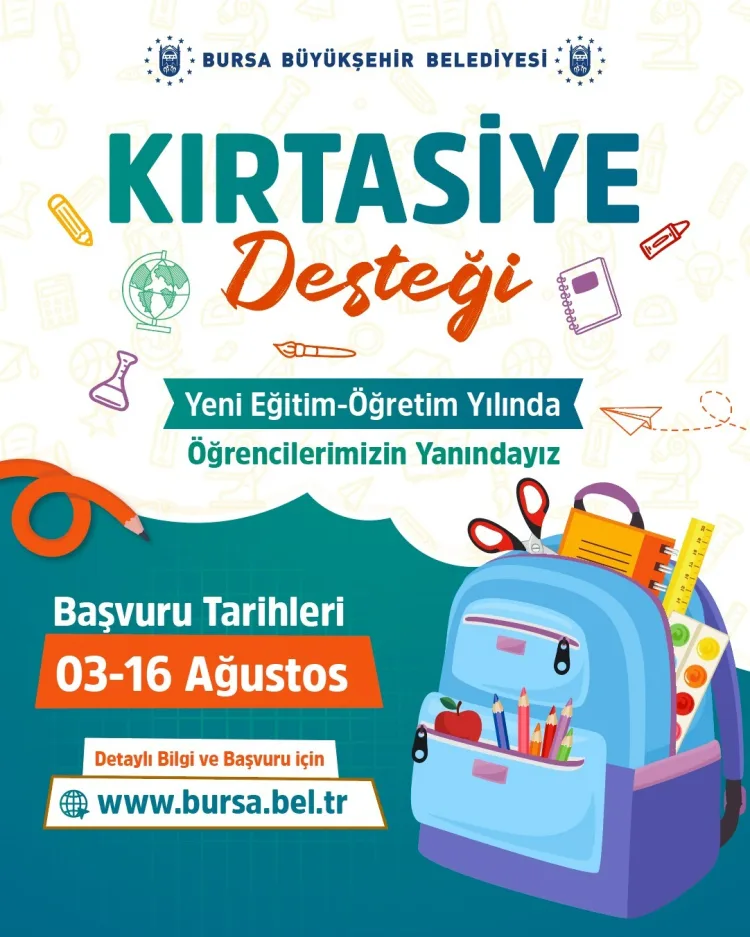 Bursa’da Kırtasiye Desteği Başvuruları Başladı!