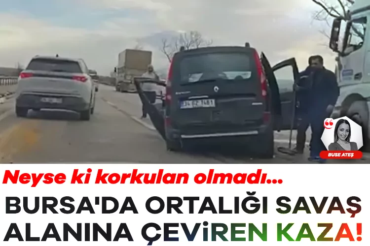 Bursa’da Maddi Hasarlı Kaza: Şans Eşlik Etti!