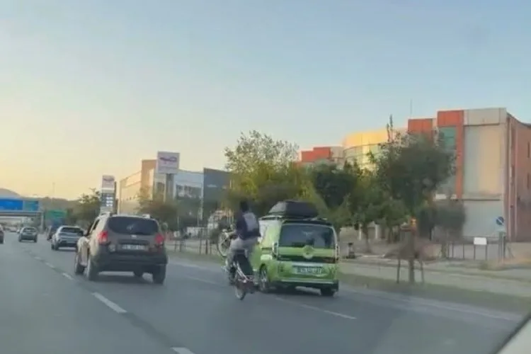 Bursa’da Motosikletle Tehlikeli Akrobasi!
