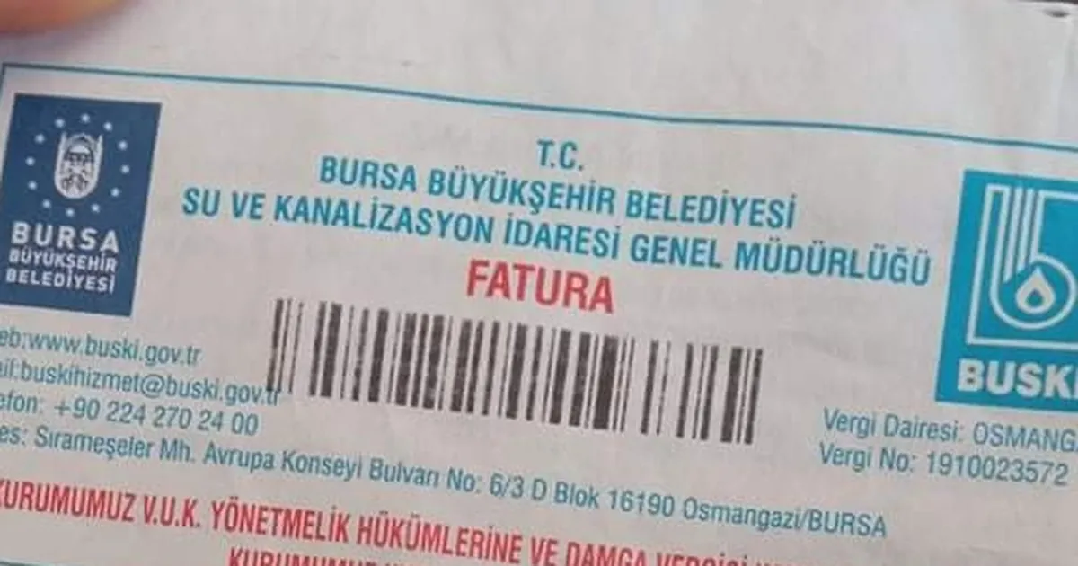 Bursa’da Su Faturalarına Yeni Zammın Sebebi!