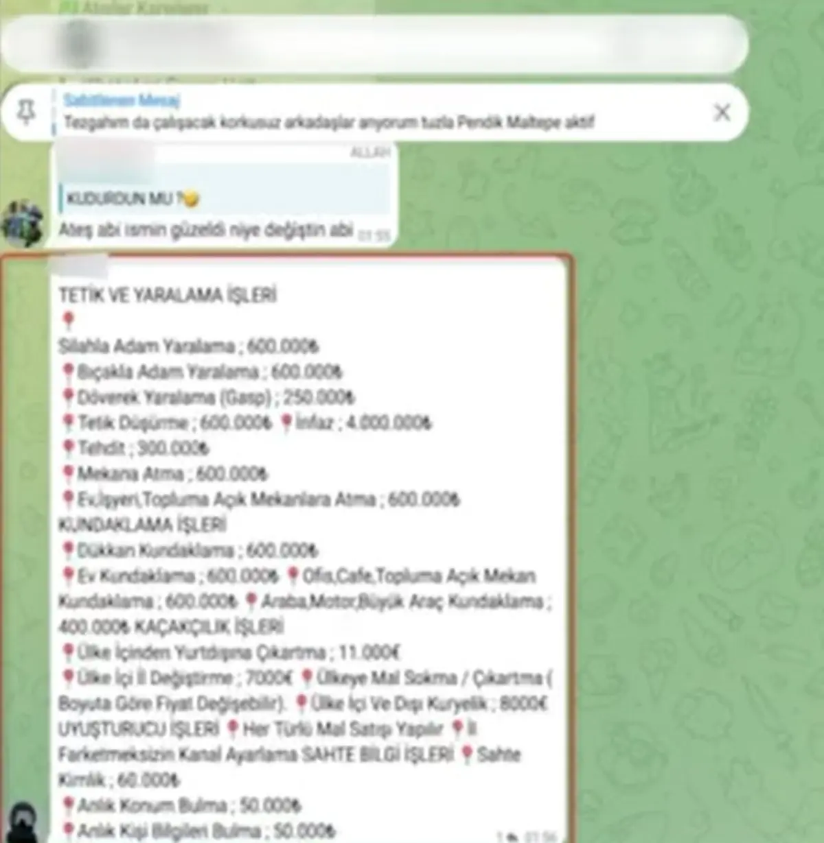 Şoke eden yazışmalar! Gasp 250 bin TL, infaz 4 milyon TL 5