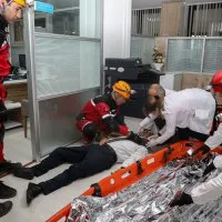 BUSKİ'den gerçeği aratmayan tatbikat BUSKİ'den gerçeği aratmayan tatbikat
