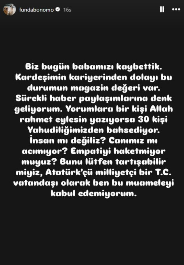 Can Bonomo’nun acısı ve nefret yorumlarına tepki veren ailesi