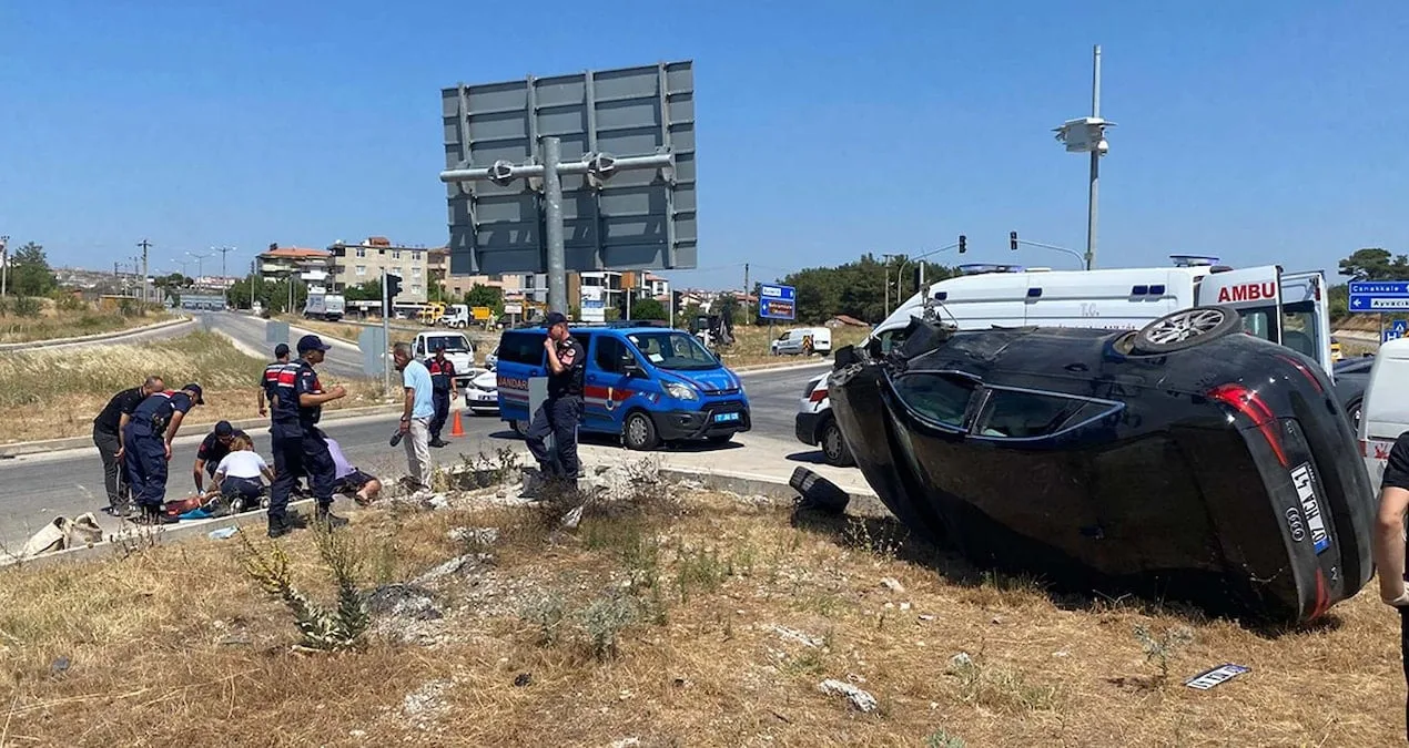 Çanakkale’de Motosiklet-Automobil Kazası: 2 Yaralı