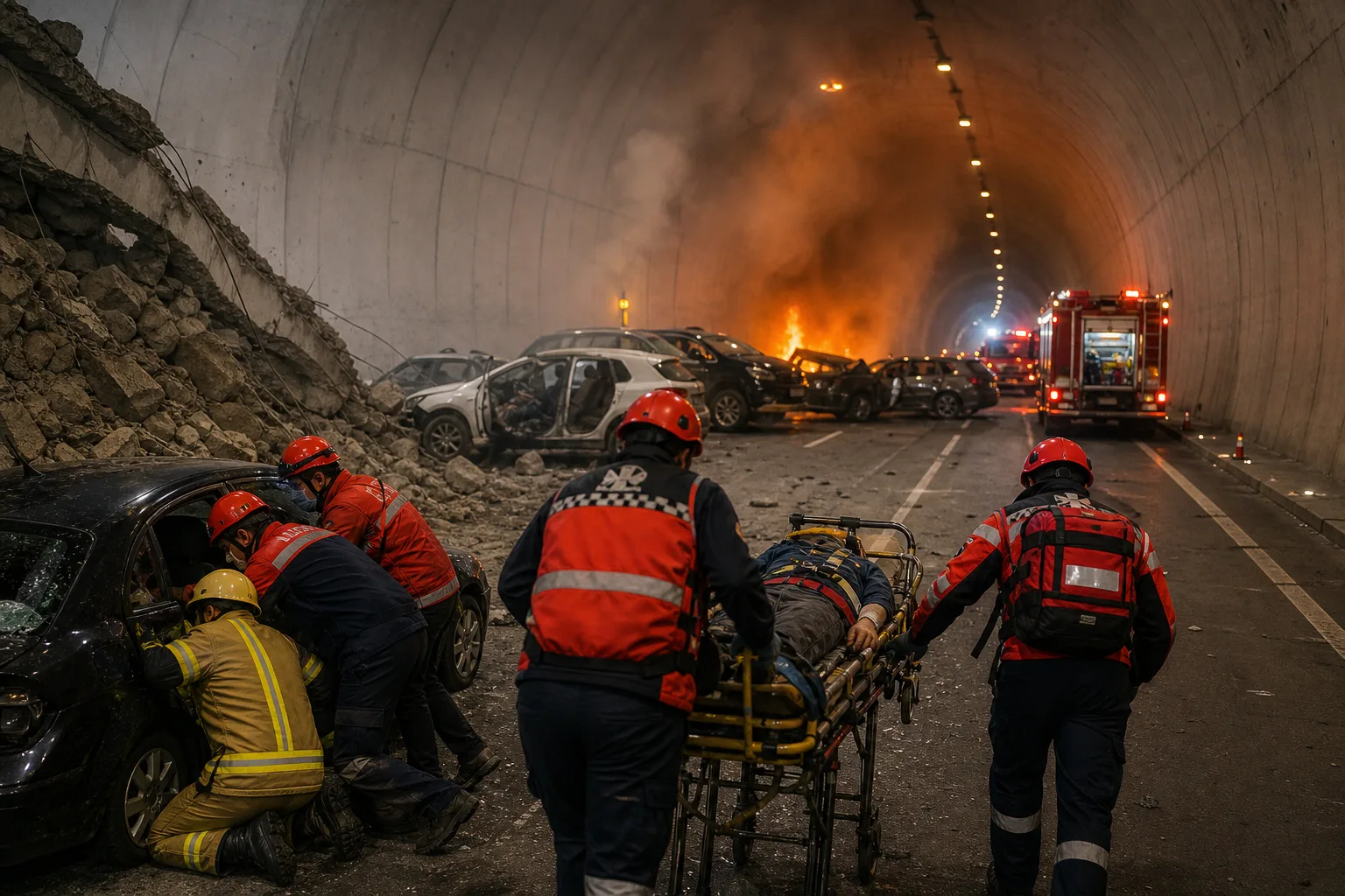 Çankırı’da Tünel Tatbikatı: Deprem ve Yangın Senaryosu Gerçekleştirildi