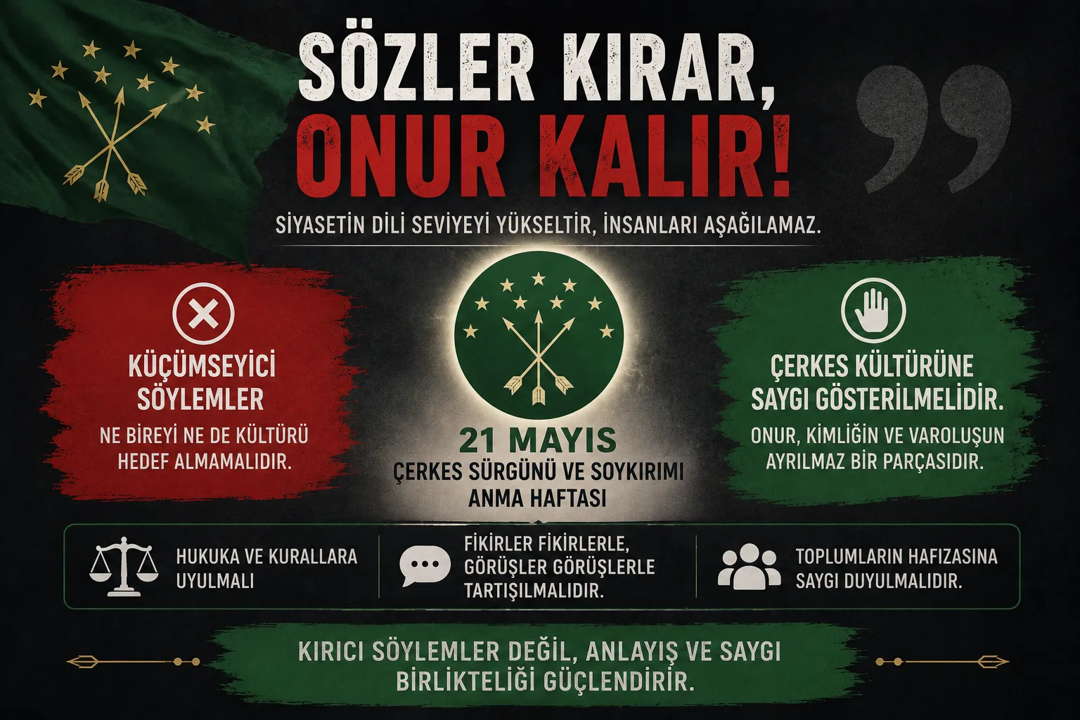 Çerkes Camiasından Büyük Tepki: Kimsenin Onuru Siyasi Polemik Malzemesi Değildir!