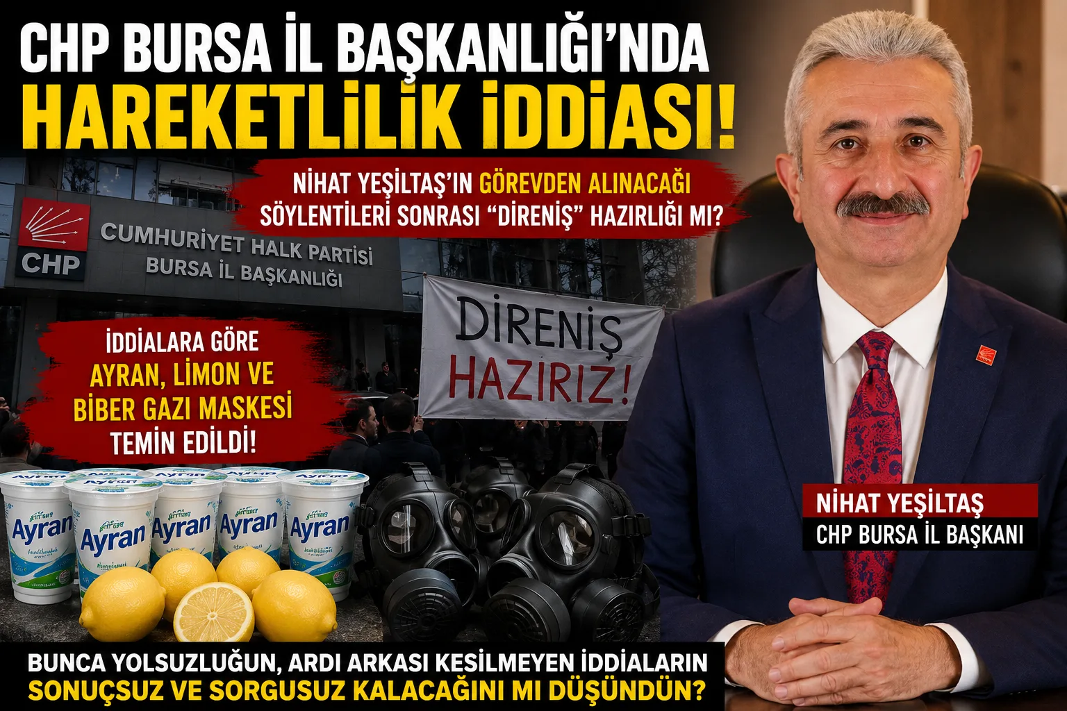 CHP Bursa İl Başkanlığı’nda “direniş hazırlığı” iddiası!