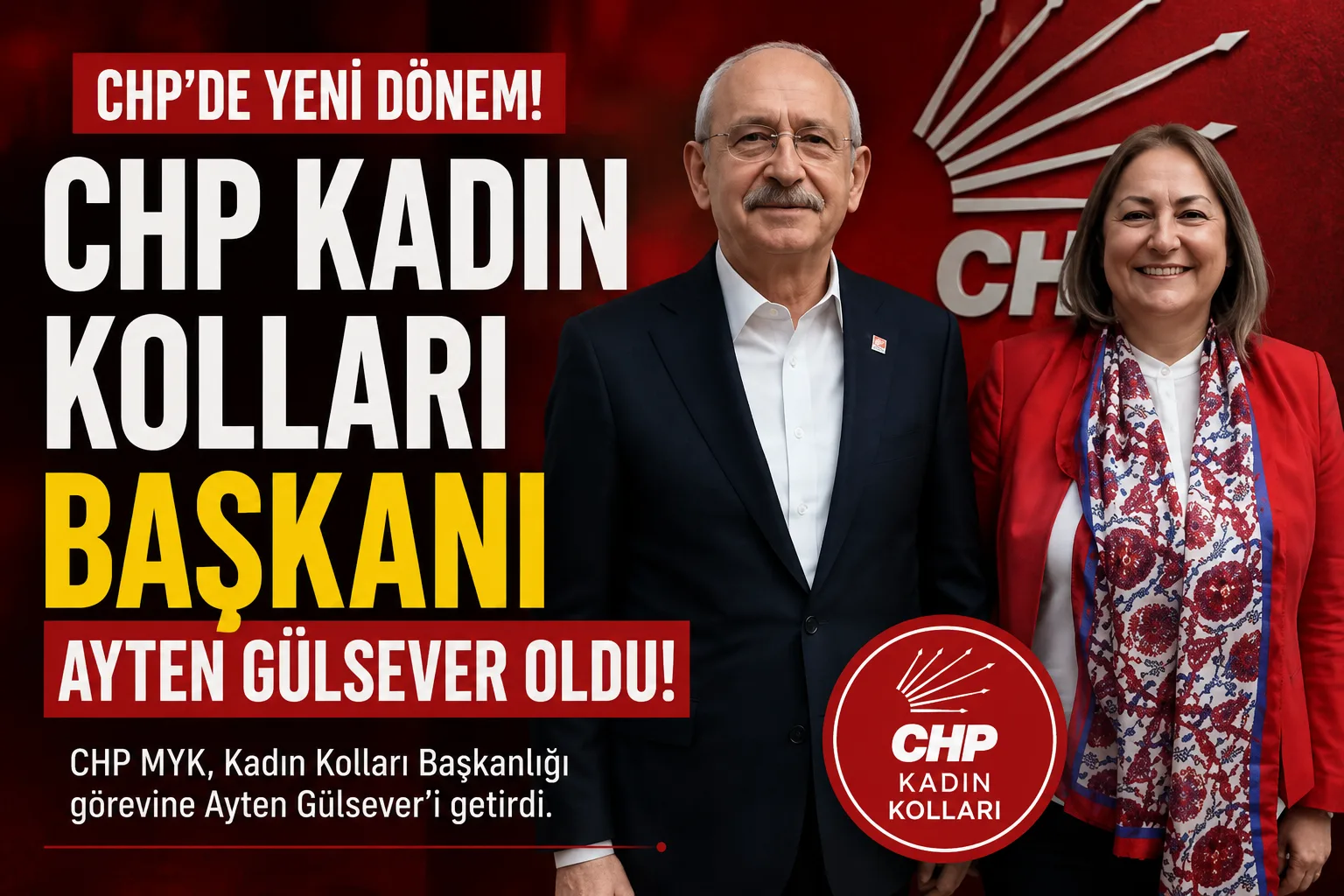 CHP’de Kadın Kolları Başkanı Ayten Gülsever oldu!