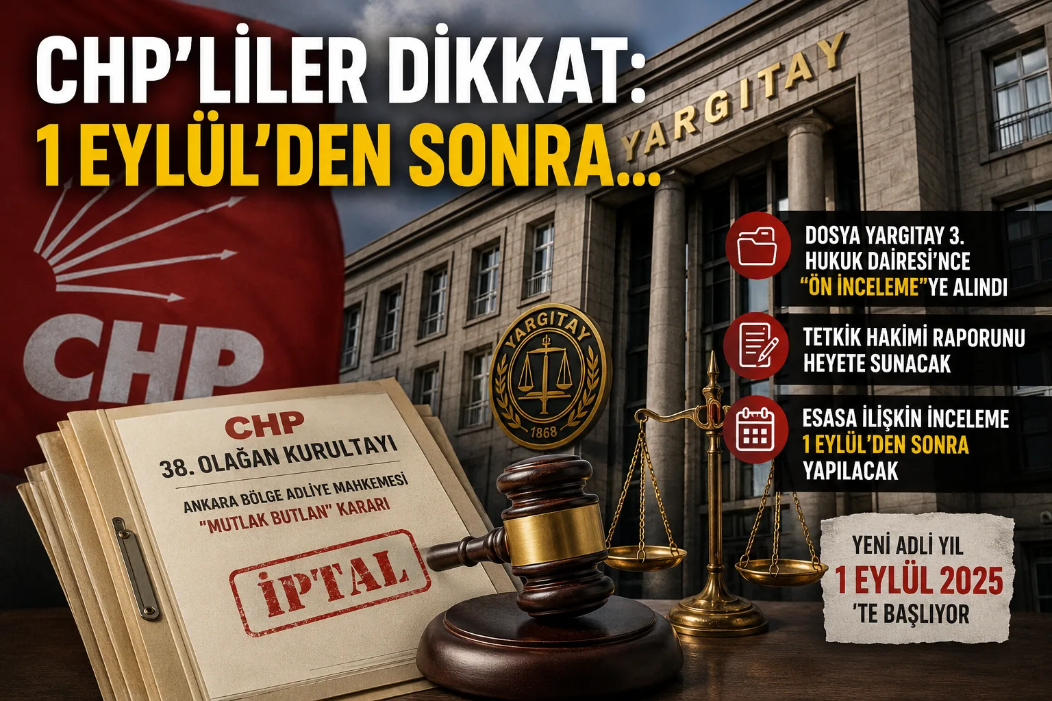 CHP’LİLER DİKKAT !!!    1 EYLÜL’DEN SONRA…