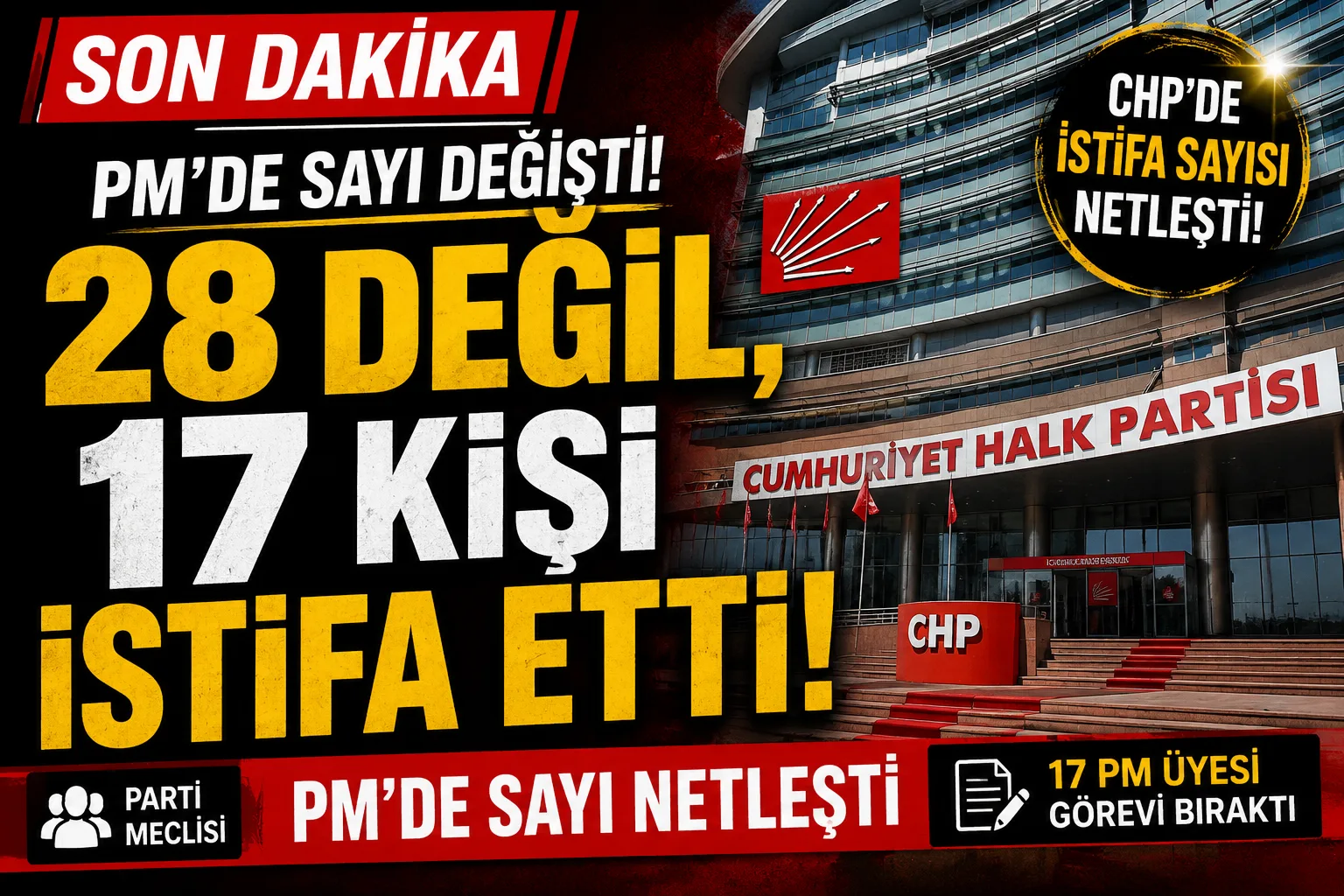 CHP PM’den istifa eden İsimler ve Sayı belli oldu!