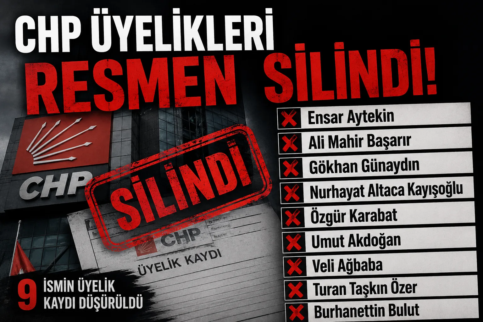 CHP üyelikleri resmen silindi!
