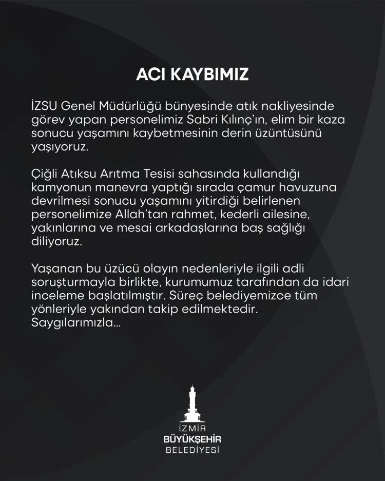 Çiğli’de İş Kazası: Sabri Kılınç Hayatını Kaybetti