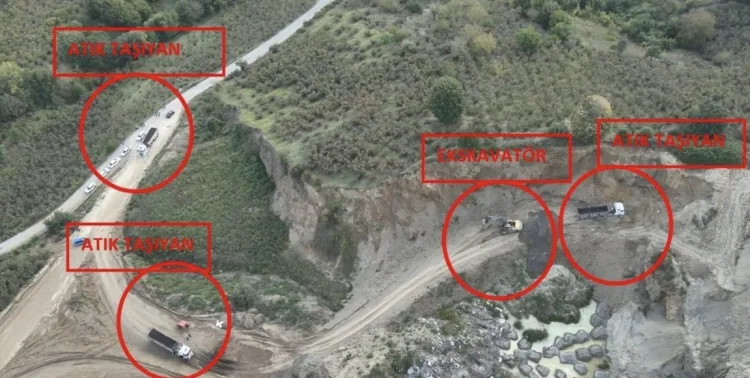 Çilimli’de Kaçak Atık Operasyonu: 8 Gözaltı!