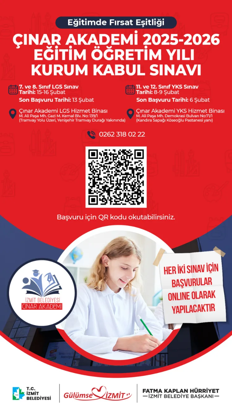 Çınar Akademi Sınav Başvuruları