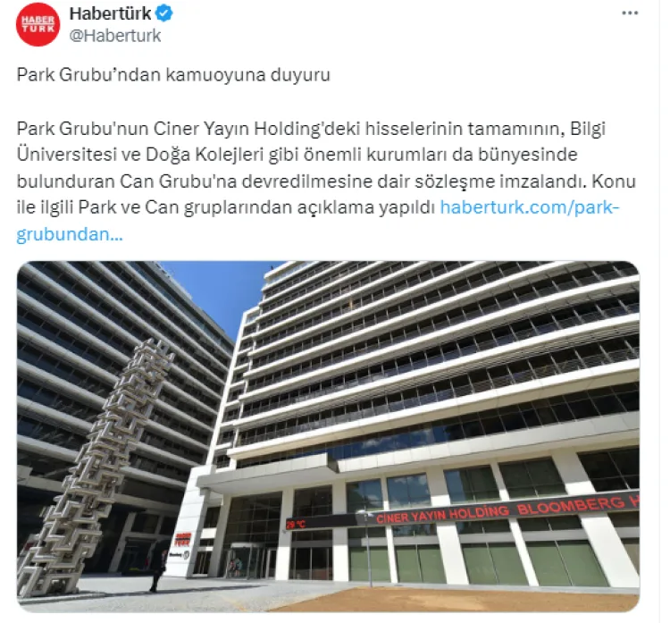 Ciner Grubu Hisse Devri