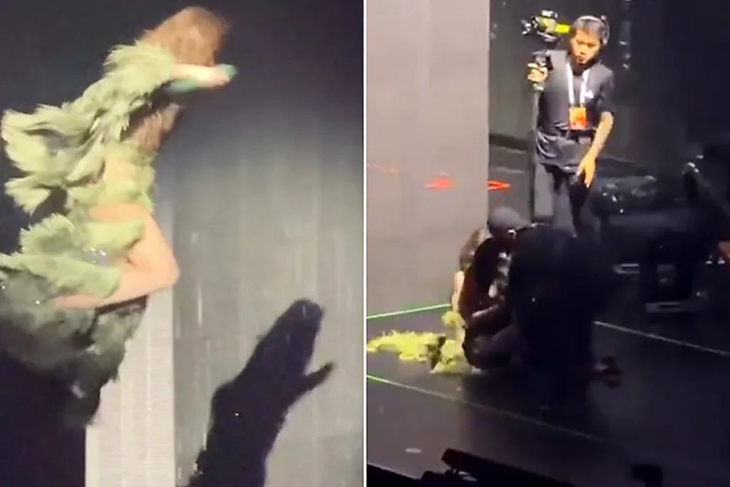 Çinli Pop Yıldızı Jane Zhang’ın Konserinde Korkutucu Düşüş Anı