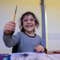 Çocuklar bir günlüğüne ressam oldu