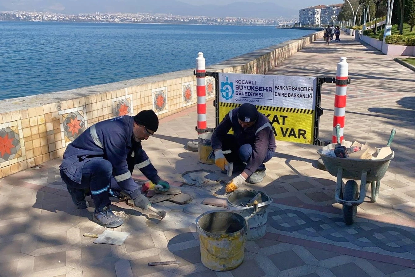 Değirmendere Sahili’nde Bakım ve Yenileme Çalışmaları